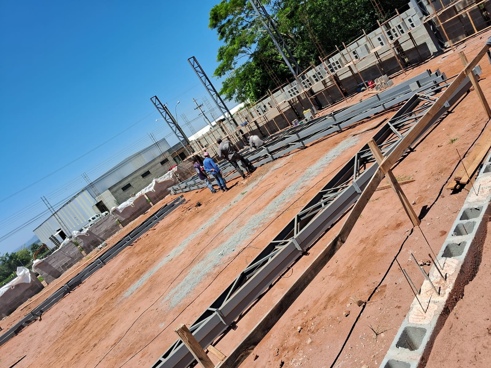 Fixação dos pilares
